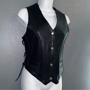 Black Leather Vest